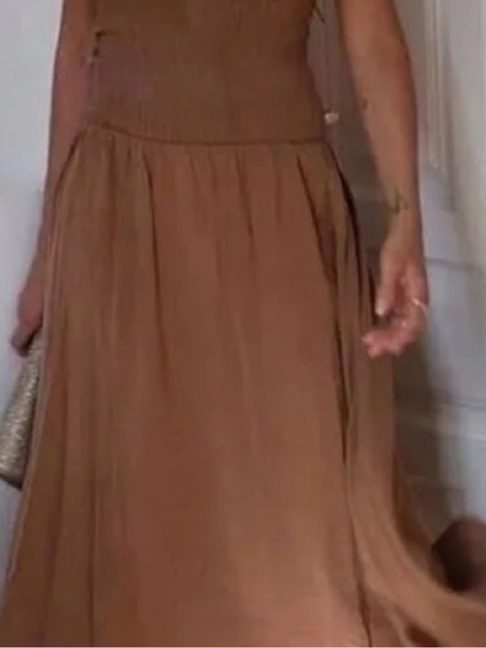 Zara Brown Halter Maxi Dress XS - Picture 4 of 4